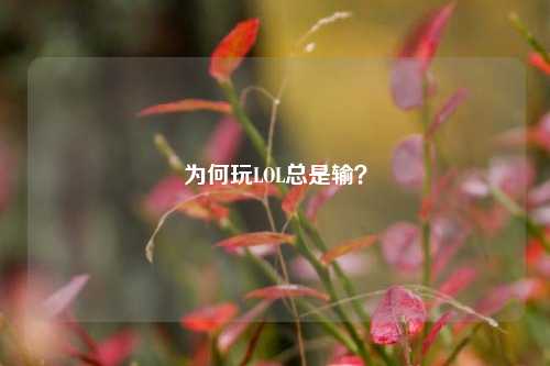 为何玩LOL总是输？