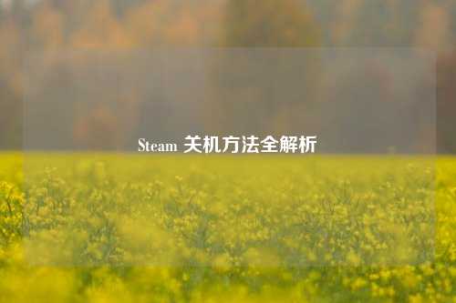 Steam 关机 *** 全解析