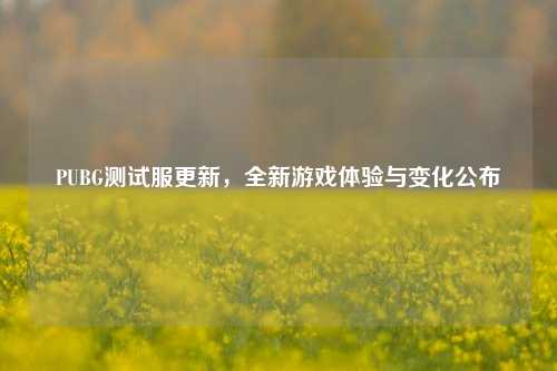 PUBG测试服更新，全新游戏体验与变化公布