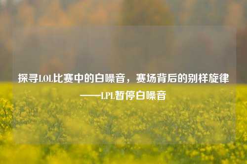 探寻LOL比赛中的白噪音，赛场背后的别样旋律——LPL暂停白噪音