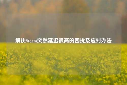 解决Steam突然延迟很高的困扰及应对办法
