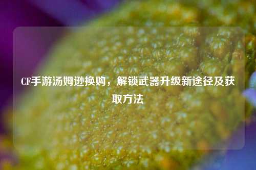 CF手游汤姆逊换购,解锁武器升级新途径及获取 ***