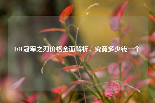 LOL冠军之刃价格全面解析,究竟多少钱一个