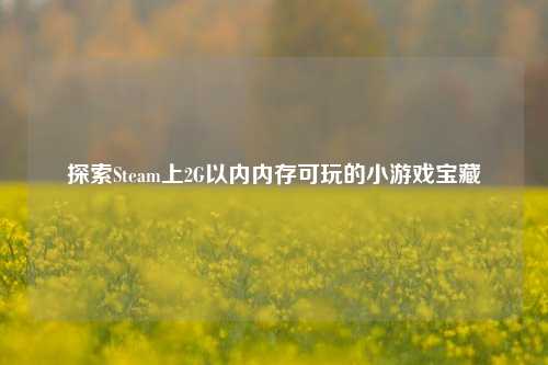 探索Steam上2G以内内存可玩的小游戏宝藏