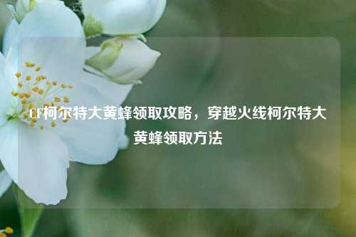 CF柯尔特大黄蜂领取攻略，穿越火线柯尔特大黄蜂领取 *** 