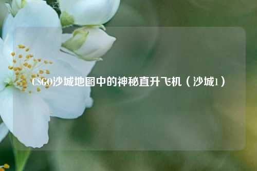 CSGO沙城地图中的神秘直升飞机(沙城1)